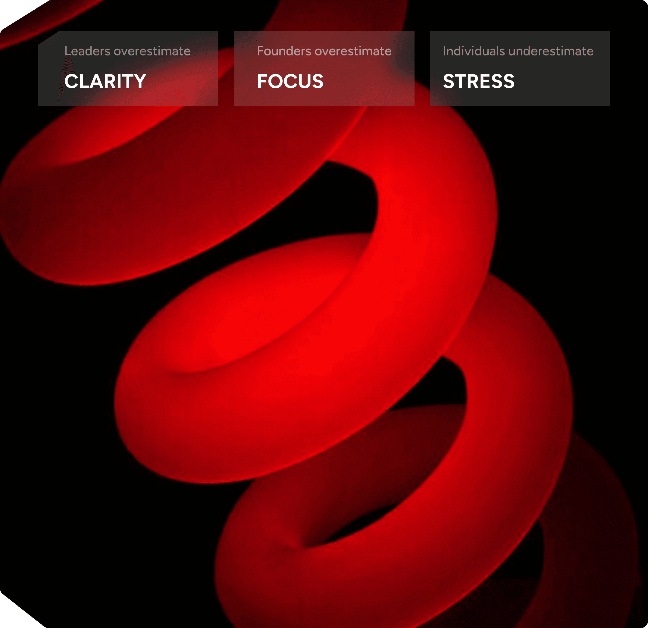 Abstract red spiral representing distorted perception versus signal