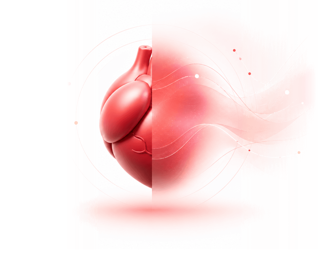 Illustration of a heart sending out a signal