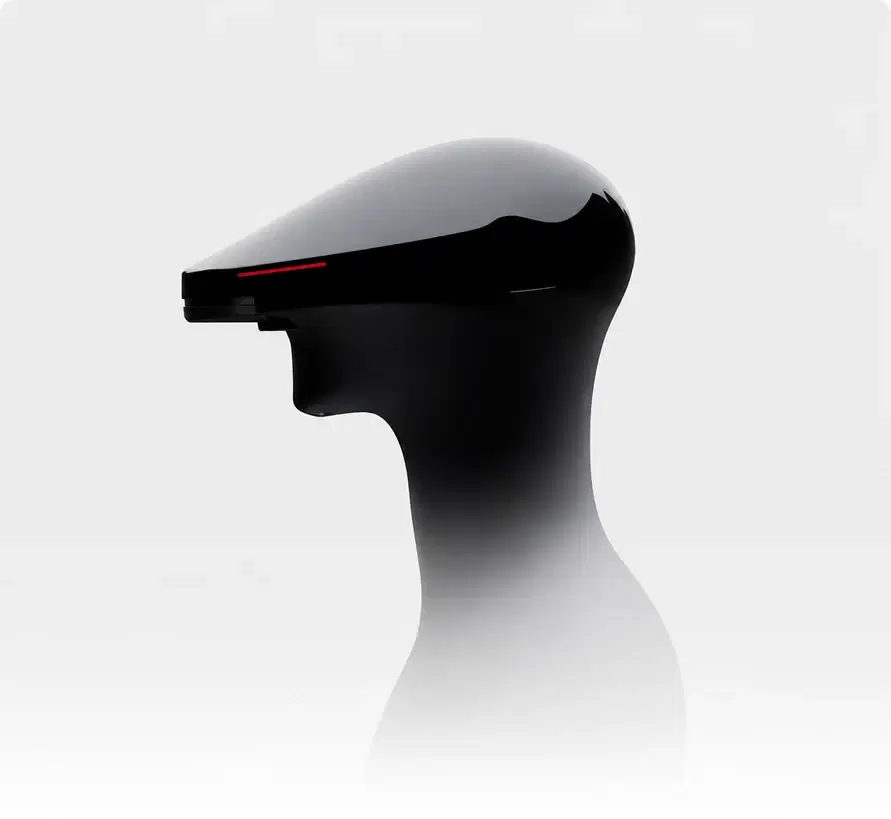 Head wearing a smart headset