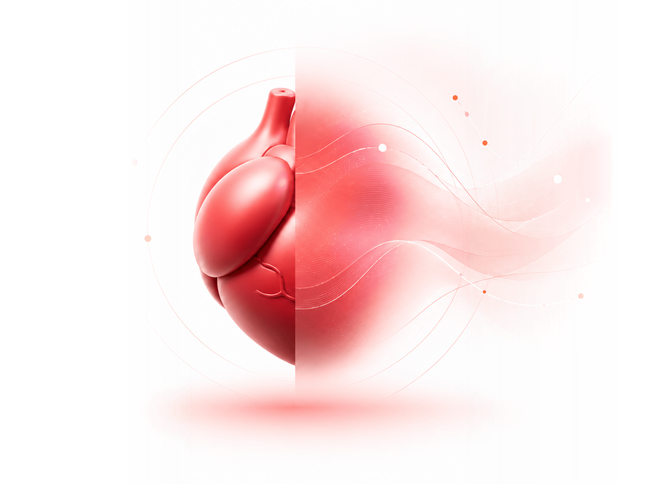 Illustration of a heart sending out a signal