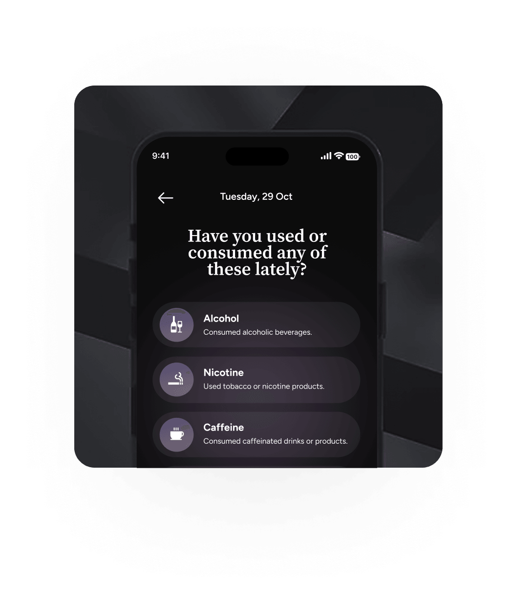 Phone showing the Pulse Focus app