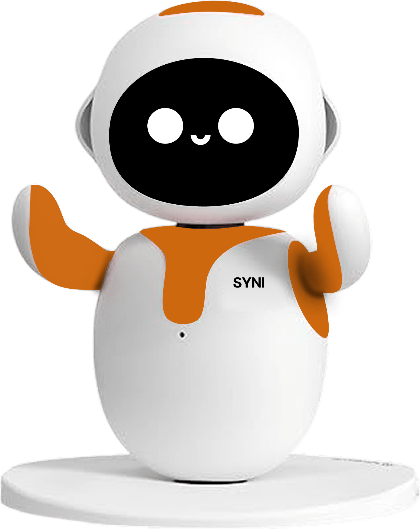 Syni, a small white robot