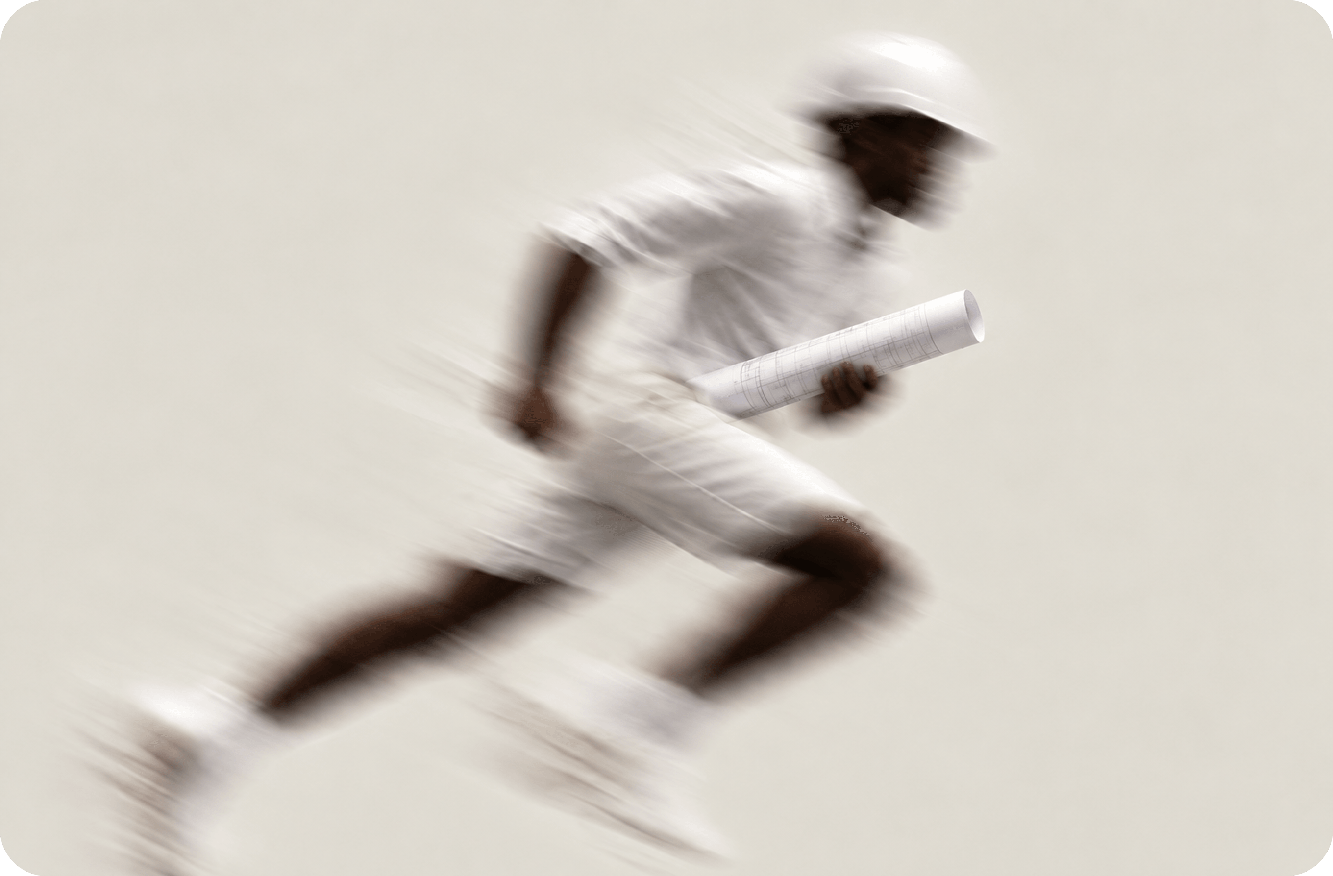 Runner in motion blur