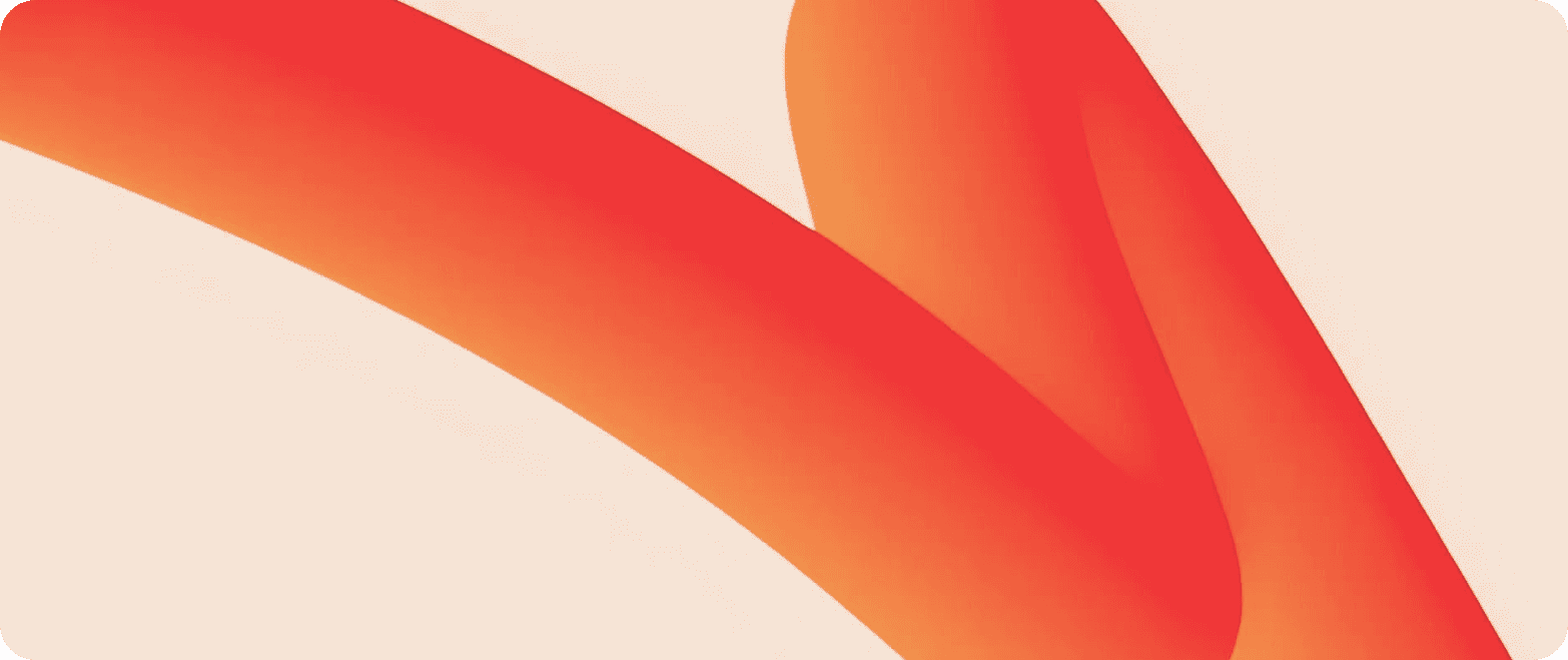 Abstract orange ribbon