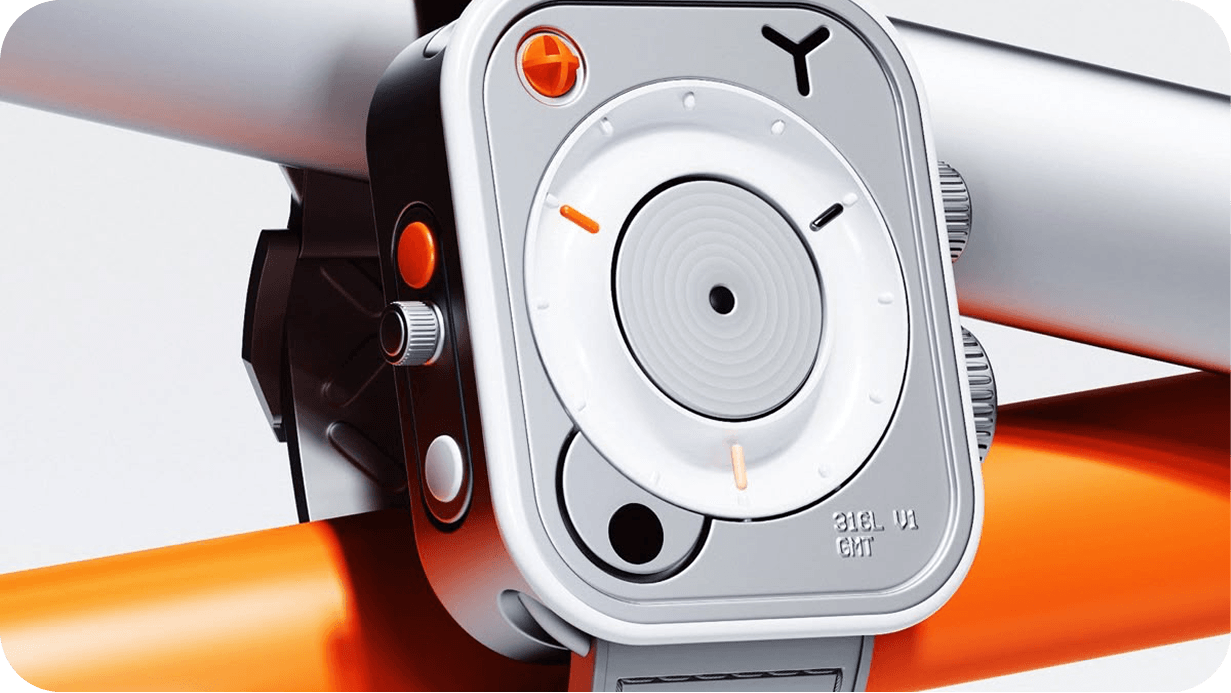 Close-up of a wearable device