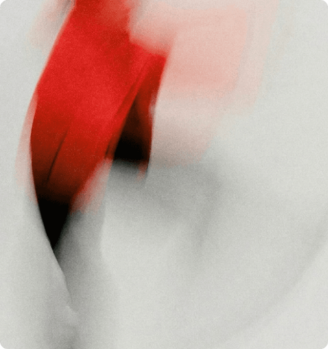 Red fabric in motion