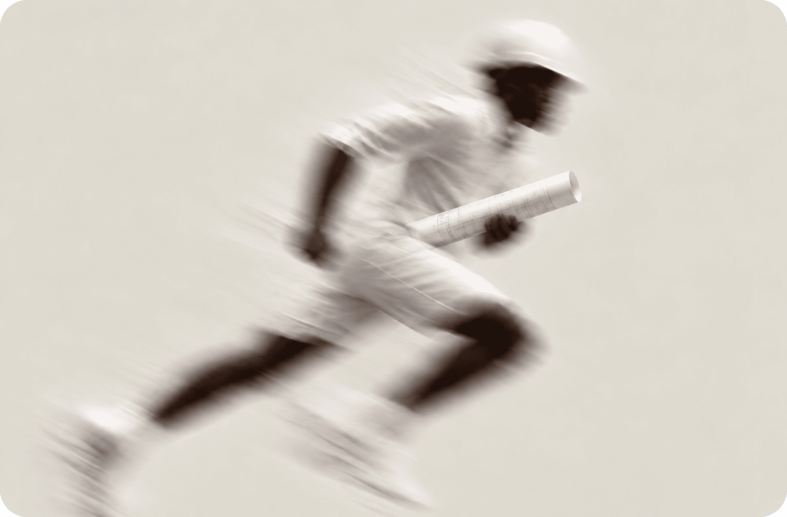 Runner in motion blur