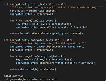 A terminal showing Python source code