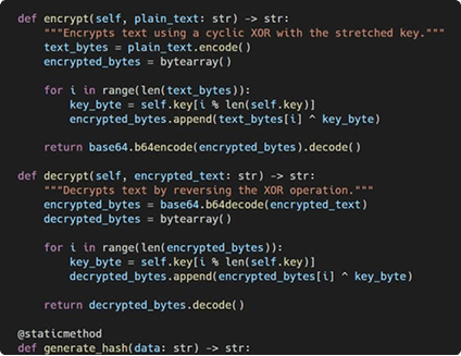 A terminal showing Python source code