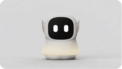 Syni, a small white robot