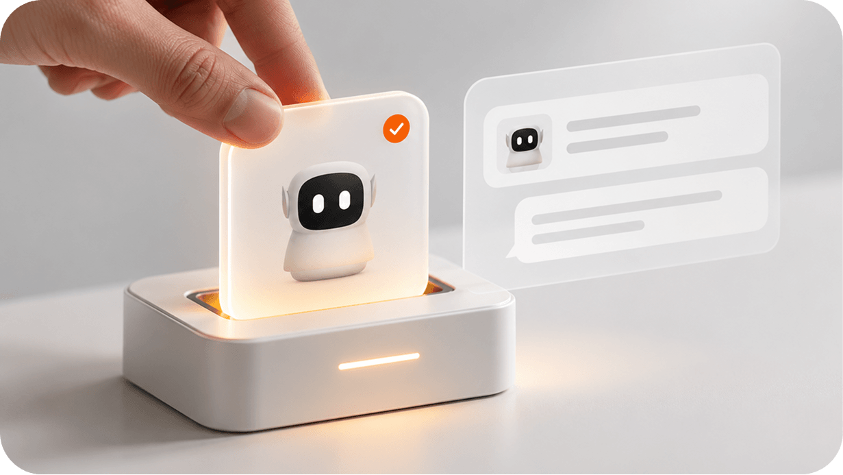 Syni, a small white robot