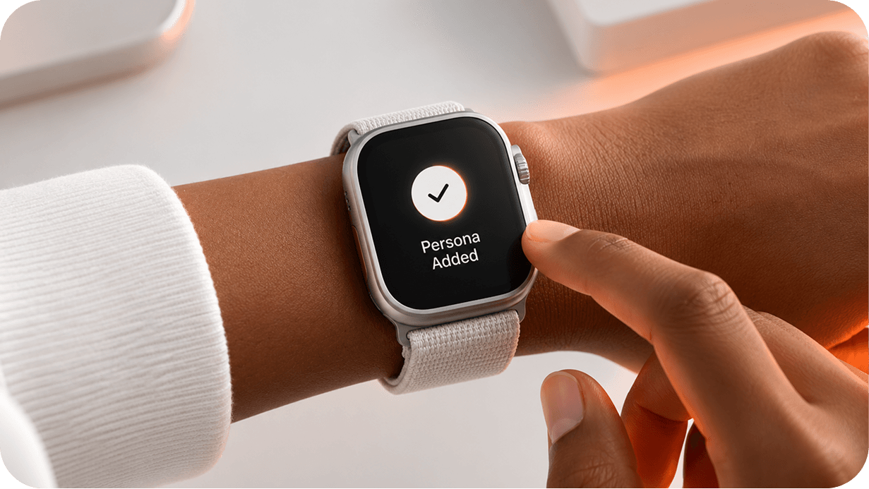 Smartwatch confirming Persona added